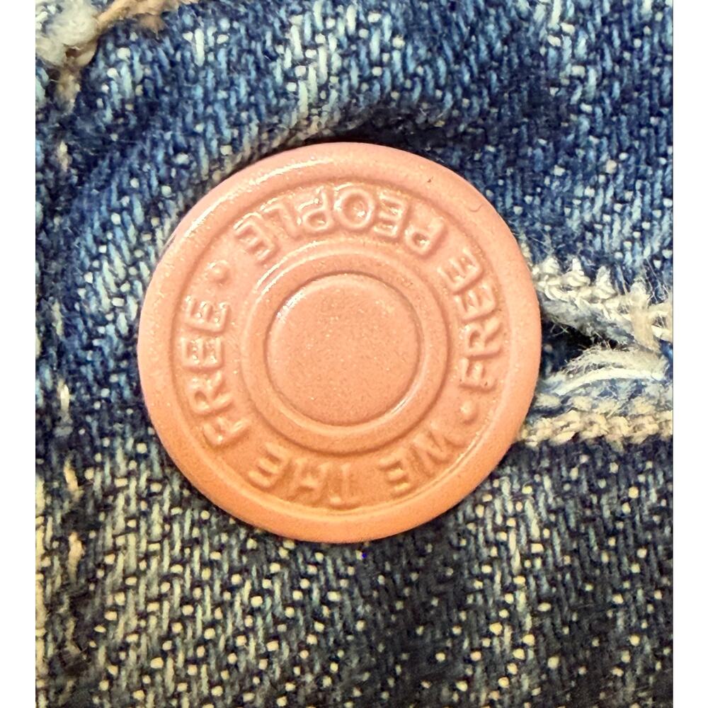 Free People We the Free Tinsley High Waist Straight Cargo Denim Jeans Size 26 - Picture 4 of 12